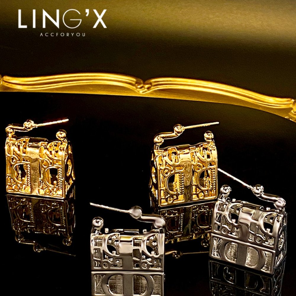 Gold and Silver Treasure Chest Earrings